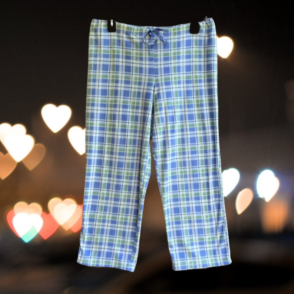 Aria Women's Sleepwear Pajamas Lounge Fleece Pants Plaid Size M